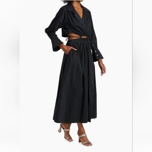 NWT Jonathan Simkhai Midnight Blue Cotton Alex Dress XS